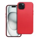 LEATHER MAG COVER case for IPHONE 15 Plus red