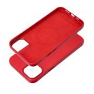 LEATHER MAG COVER case for IPHONE 15 Plus red