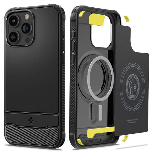 SPIGEN case RUGGED ARMOR MAG compatible with MagSafe for IPHONE 15 Pro matte black