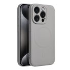 SILICONE MAG COVER case compatible with MagSafe for IPHONE 15 Pro titanium grey