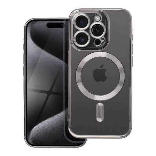 ELECTRO MAG COVER case compatible with MagSafe for IPHONE 15 Pro grey titanium