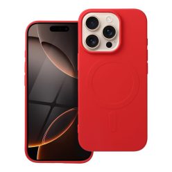   SILICONE MAG COVER (big hole) case compatible with MagSafe for IPHONE 16 Pro red