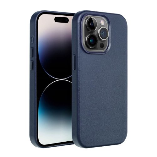 LEATHER MAG COVER case for IPHONE 16 Pro indigo blue