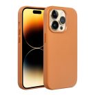 LEATHER MAG COVER case for IPHONE 16 Pro orange