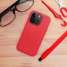 LEATHER MAG COVER case for IPHONE 16 Plus red