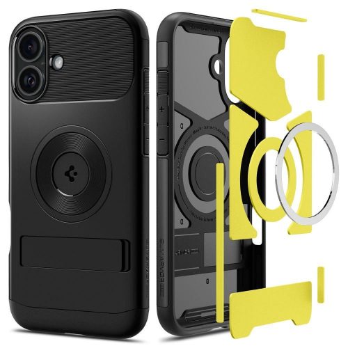 SPIGEN case SLIM ARMOR MAG compatible with MagSafe for IPHONE 16 black