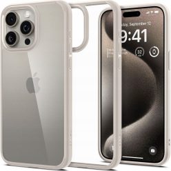 SPIGEN case ULTRA HYBRID for IPHONE 16 Pro natural titanium