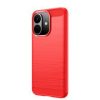 MOFI for Xiaomi Redmi Note 17 Pro 5G Back Cover  Brushed Texture Carbon Fiber Soft TPU Case - Red