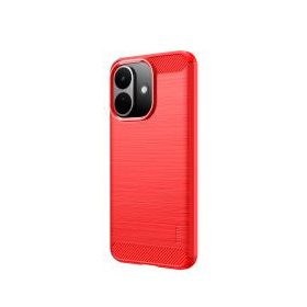   MOFI for Xiaomi Redmi Note 17 Pro 5G Back Cover  Brushed Texture Carbon Fiber Soft TPU Case - Red