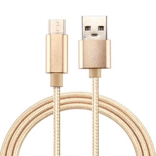 Type-C USB Kábel Woven Series Extra Anyagból ( 3 méteres ) Arany