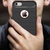 iPhone 5/5S/SE Tok Szilikon Szálcsiszolt Mintázattal Ütésállókivitel Fekete