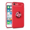 iPhone 7 8 Tok Magnetic Finger Műanyag Mágneses Kitámasztható Autós előkészítéssel Piros