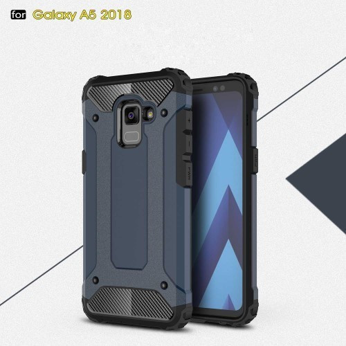 Samsung Galaxy A8 (2018) Armor Tok Ütésálló Kivitel 2in1 Hybrid Sötétkék