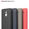 Huawei Mate 10 Pro Tok Szilikon Bőr Mintázattal Sötétkék