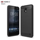 Nokia 2 Szilikon Tok TPU Karbon Szálcsiszolt Mintával Fekete