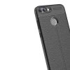 Huawei P Smart Szilikon Tok Bőr Mintázattal Fekete