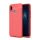 Huawei P20 Lite Szilikon Tok Bőr Mintázattal Piros