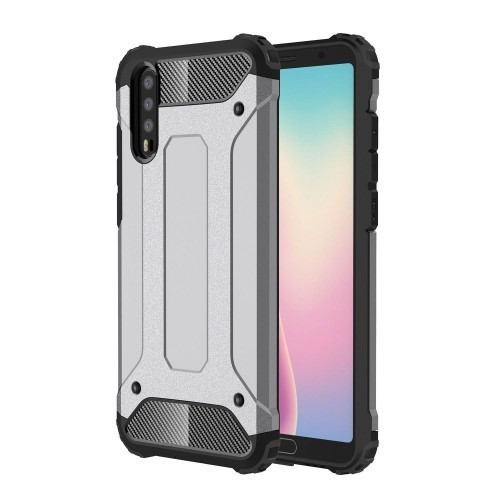Huawei P20 Armor Ütésálló Tok Guard Hybrid 2in1 TPU Szürke