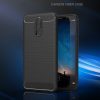Huawei Mate 10 Lite Szilikon Szálcsiszolt Mintázattal Ütésállókivitel Fekete