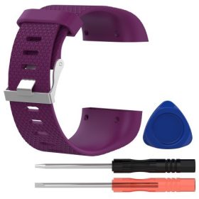   Fitbit Surge Szilikon Óraszíj - Pótszíj ( S ) 8.5-10.5 ) Méret Sötét Lila