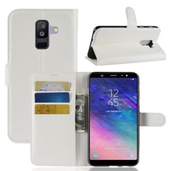 Samsung Galaxy A6+ (2018) Tok Notesz Business Bankkártyatartóval Kitámasztható Fehér   Samsung Galaxy A6+ (2018) Tok Notesz Business Bankkártyatartóval Kitámasztható Fehér