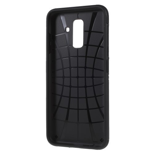 Samsung Galaxy A6+ (2018) Rugger Armor Ütésálló Tok Defender Series Csúszásgátlókivitel Fekete