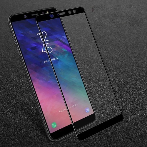Samsung Galaxy A6+ (2018) Képernyővédő Üveg IMAK Tempered Glass Fekete Full Size - Teljes Képernyőre