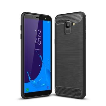 Samsung Galaxy J6 (2018) Szilikon Tok Ütésállókivitel Karbon Mintázattal Fekete   Samsung Galaxy J6 (2018) Szilikon Tok Ütésállókivitel Karbon Mintázattal Fekete
