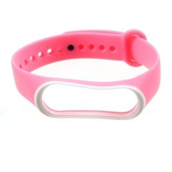 Xiaomi Mi Band 3 Pótszíj - Óraszíj BiColor Fehér/Pink