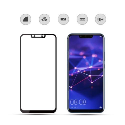 Huawei Mate 20 Lite Tempered Glass - Képernyővédő Üveg - FullSize- Mocolo Fekete