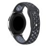 Samsung Galaxy Watch 46mm Óraszíj - Pótszíj Szilikon Hollow Style Lyukacsos Fekete/SötétSzürke