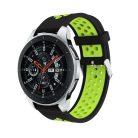 Pótszíj - Szilikon Óraszíj Samsung Galaxy Watch 46mm TwoTone Series Fekete/Zöld