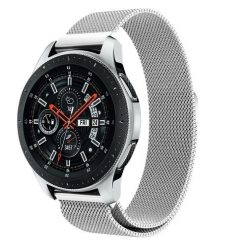   Samsung Galaxy Watch 46mm FémSzíj - Pótszíj Mágneses Ezüst