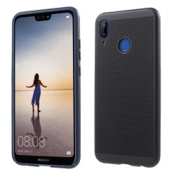 Huawei P20 Lite Hollow Mesh Style Tok Műanyag Fekete