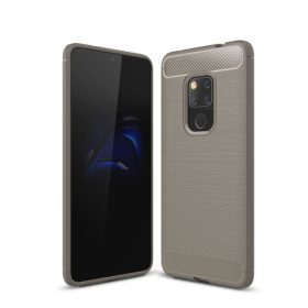  Huawei Mate 20 Tok Szilikon Ütésállókivitel Karbon Mintázattal Szürke