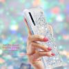 Samsung Galaxy A7 (2018) Ütésálló Csillámló Mozgó Tok Glitteres - ShockProof Ezüst