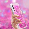 Samsung Galaxy A7 (2018) Ütésálló Csillámló Mozgó Tok Glitteres - ShockProof Pink