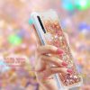 Samsung Galaxy A7 (2018) Ütésálló Csillámló Mozgó Tok Glitteres - ShockProof Arany