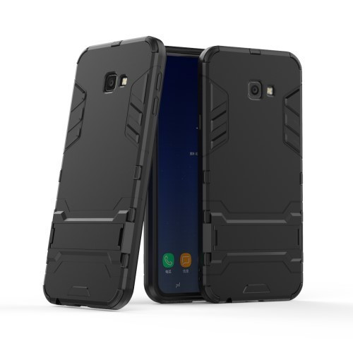 Samsung Galaxy J4+ / J4 Plus 2in1 Tok Ütésálló - Kitámasztható TPU Hybrid Fekete