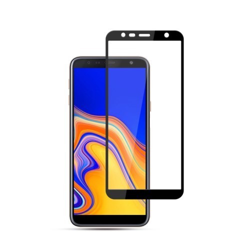 Samsung Galaxy J4+ / J4 Plus Képernyővédő Üveg - Tempered Glass MOCOLO Silk 3D - Fekete