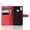 Huawei P Smart 2019 Notesz Tok Business Series Kitámasztható Bankkártyatartóval Piros