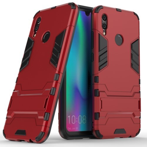 Huawei P Smart 2019 2in1 Tok Ütésálló - Kitámasztható TPU Hybrid Piros