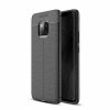 Huawei Mate 20 Pro Szilikon Tok Bőrmintázattal TPU Prémium Fekete