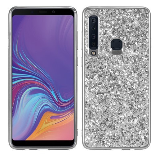 Samsung Galaxy A9 (2018) Csillámló Szilikon Tok Glitteres Fényes Ezüst