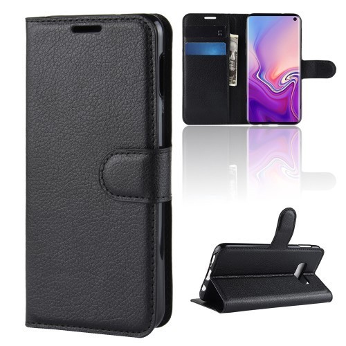 Samsung Galaxy S10e Notesz Tok Business Series Kitámasztható Bankkártyatartóval Fekete