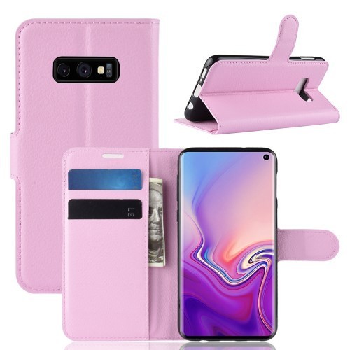 Samsung Galaxy S10e Notesz Tok Business Series Kitámasztható Bankkártyatartóval Rózsaszín