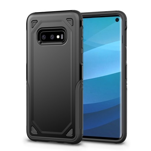 Samsung Galaxy S10e Tok Ütésálló Armor Rugged Series 2in1 Csúszásgátlóval Fekete