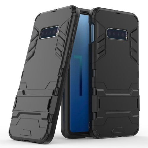 Samsung Galaxy S10e 2in1 Tok Ütésálló - Kitámasztható TPU Hybrid Fekete