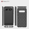 Samsung Galaxy S10 Szilikon Tok Ütésállókivitel Karbon Mintázattal Fekete