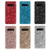Samsung Galaxy S10  TPU Csillámló Szilikon Tok Glitteres Fényes Ezüst
